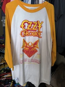 Diamond supply co x Ozzy Osbourne black sabbath raglan baseball 3/4 sleeve shirt - Picture 1 of 4