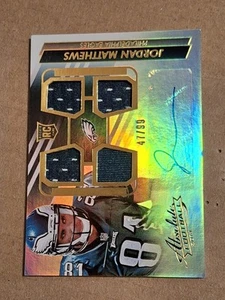 2014 JORDAN MATTHEWS PANINI ABSOLUTE QUAD RELIC AUTOGRAPHED AUTO CARD RC /99 225 - Picture 1 of 3