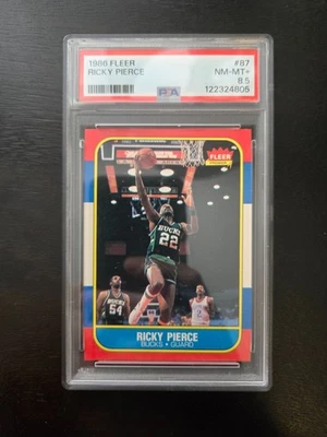 1986 Fleer Ricky Pierce PSA 8.5 NM-Mint+ #87 - Image 1 of 2