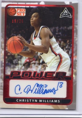 2022 Leaf Pro Set #BA-CW1 Christyn Williams Auto Red MYSTICS HUSKIES  #'d/ 25 - Image 1 of 2