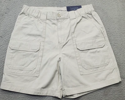 Croft & Barrow Cargo Shorts Mens 32 Tan Relaxed Fit Side-Elastic Utility Pocket - Image 1 of 4