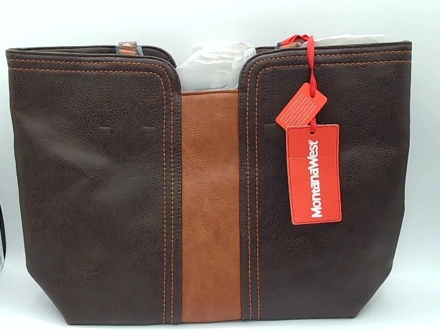 Montana West коричневый сумка с короткими ручками женщин верхняя ручка сумка сумочка большого размера плеча - Изображение 1 из 1