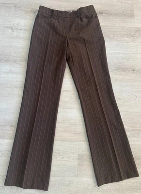 Vintage Trina Turk Pants Brown With Pink Pinstripes - Size 2 - Image 1 of 4