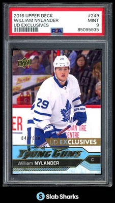 2016 UPPER DECK #249 WILLIAM NYLANDER UD EXCLUSIVES RC ROOKIE /100 PSA 9 - Imagem 1 de 4