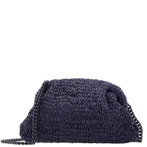 Maria La Rosa Blue Game Raffia Clutch Bag BR22.24.3 MLR-NAVY - Picture 1 of 8