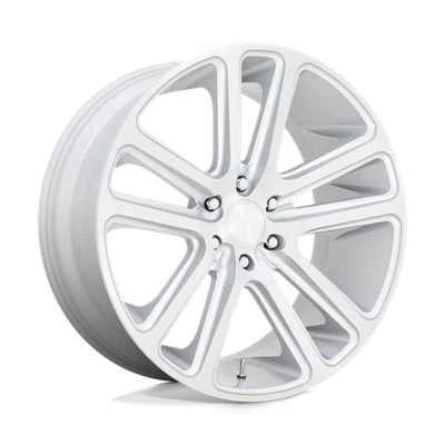 22x9.5 Dub S257 Flex Gloss Silver Brushed Face Wheel 5x115 (0mm) - Image 1 of 4