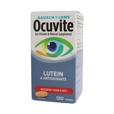 Suplemento mineral vitamínico para ojos Bausch + Lomb Ocuvite con luteína 120 quilates EXP 02/2026 Foto 1 de 4