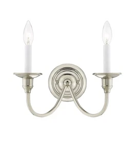 Livex Lighting 5142-35 Cranford 2-Light Wall Sconce, Polished Nickel - Picture 1 of 2