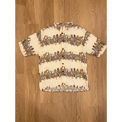 Gotcha sport fun tiki hawaiian shirt cream size XL  - Image 1 of 3