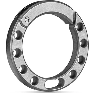 Titanium Circle Small Keychain Carabiner Clip with 2pcs 25mm/1inch Stainless ... - Picture 1 of 6