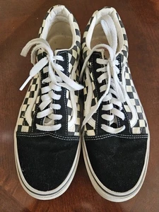 Vans Checker Halbschuhe schwarz-weiß kariert M 10 W 11,5 "off the wall" - Bild 1 von 10