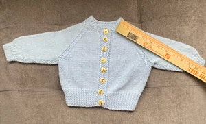 Vintage Babies Blue 8 Elf Button Down Sweater Handmade No Tag - Picture 1 of 7