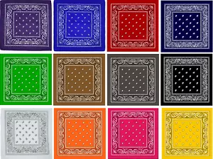 Herren & Damen übergroße Paisley Bandanas - 27 Zoll doppelseitig 100 % Baumwolle Bandana - Bild 1 von 23