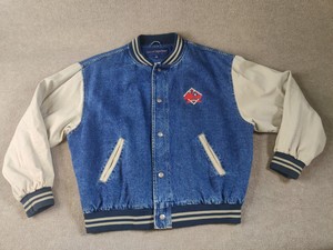 Denim Varsity Jacket Coats, Jackets 