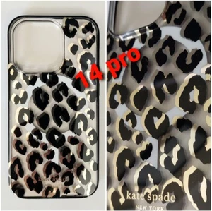 Kate Spade Hardshell Magsafe Case iPhone 14 Pro (6,1" Large Cam) Leopard Black - Bild 1 von 5