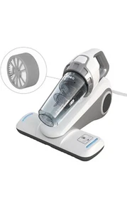 Dibea Bed Vacuum Cleaner with Roller Brush Corded Handheld, White - Picture 1 of 5