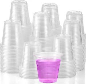 160 Pack 3 Oz Clear Plastic Mouthwash Cups - Small Disposable Bathroom Cups for - Picture 1 of 12