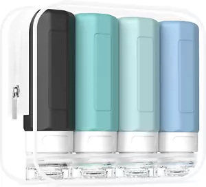 Travel Bottles for Toiletries 3Oz Tsa Approved Travel Size Containers Leak Proof - Picture 1 of 7