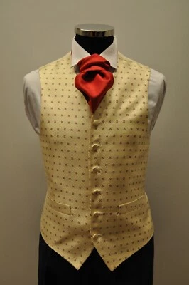 Men's & Boy's Waistcoats In Cream & Red, Ideal For Weddings, Special Occasions - Image 1 of 2