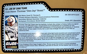 GI JOE BATTLE FORCE 2000 DEE-JAY FILECARD ONLY 2017 CLUB CONVENTION EXCLUSIVE - Picture 1 of 1