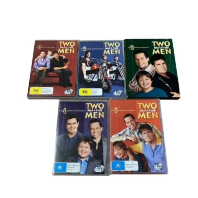 Two And A Half Men Seasons 1-5 DVD Charlie Sheen Jon Cryer Region 4 Comedy - Image 1 of 4
