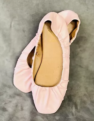 Sam & Libby Flats Pálido Rosa Pastel Britt Ballet com Pregas Dobradas Feminino Tamanho 8W - Imagem 1 de 4