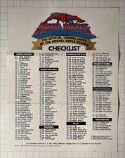 1990 Marvel Universe Mail-In Offer Checklist