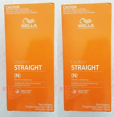 2 x WELLA WELLASTRATE Permanent Straight System Hair Straightening Cream INTENSE - image 1 of 3