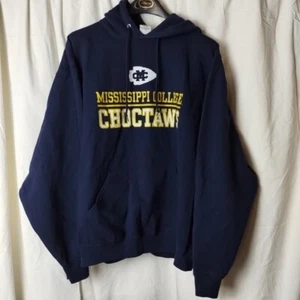 Mississippi College Choctaws NCAA Blue Hoodie Russell 50 50 46 48 Honduras XL - Picture 1 of 13