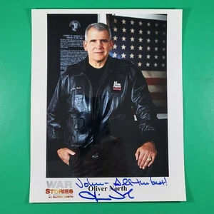 Oliver North War Stories Signed 8x10 Glossy Promo Photo "To John" - Picture 1 of 3