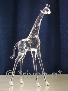 GIRAFFE Figurine@CRYSTAL Glass BEAST@UNIQUE Collectable Gift@Wild Jungle Animal - Picture 1 of 1