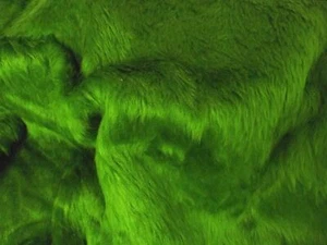 Plain Fun Faux Fur Fabric Material - SYLVAN GREEN - Picture 1 of 1