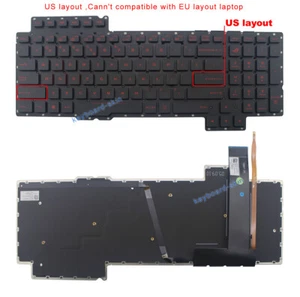 100% New For Asus ROG G752 G752V G752VL G752VS G752VM laptop US Backlit Keyboard - Picture 1 of 4