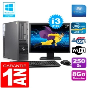 PC Fujitsu Esprimo E500 E85+ SFF I3-2100 RAM 8Go Disque 250Go Wifi W7 Ecran 27" - Photo 1/1