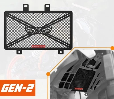 "RADIATOR GUARD, BLACK" FIT FOR KTM DUKE 200 GEN2 - Image 1 of 4