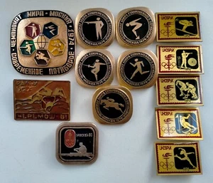 Soviet Sport's Badges World Championship in Pentathlon 1974 and Other - Picture 1 of 8