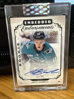 2018-19 Clear Cut Embedded Endorsements Rookies /99 Antti Suomela Rookie Auto RC - Image 1 of 2