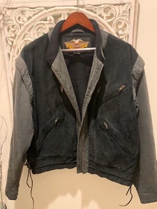 Harley Davidson Suede And Cotton Convertible Jacket XL - Bild 1 von 12