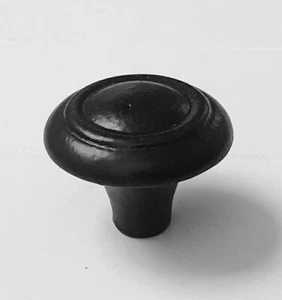 Pomello rotondo vintage nero per mobile armadio cassetto estraibile ferro 34 mm - Foto 1 di 2