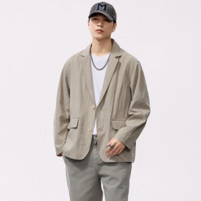 Tencel Anti-wrinkle Casual Suit Men's 2025 New Spring Suit Jacket Business Coats - Image 1 of 4