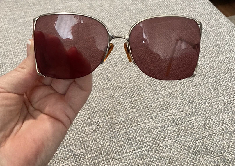 Gafas de sol Gucci GG2201 marco de metal con lentes rosa/marrón años 80 vintage certificado de autenticidad Foto 1 de 4