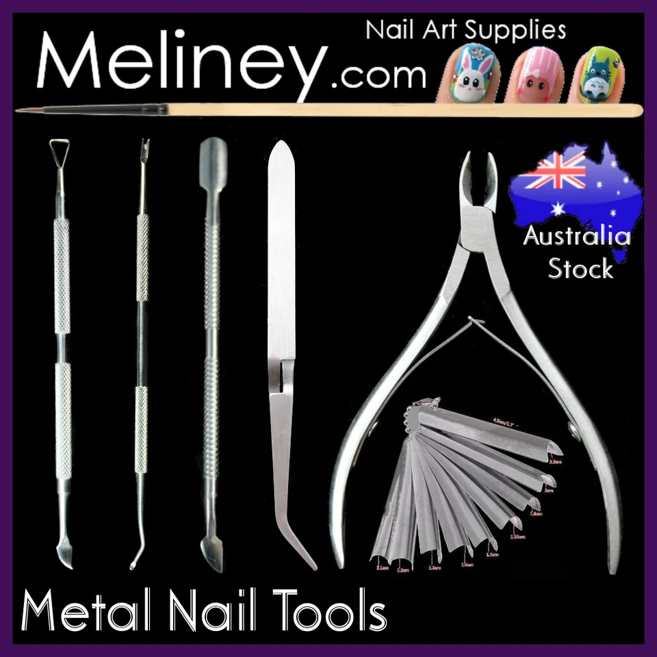 Metal Nail Tools Cuticle Pusher Picker Cutter Pincher Scraper Remover Manicure Foto 1 de 1