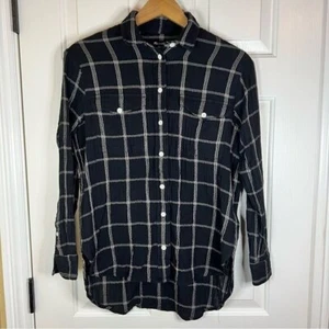 Madewell Damen Ex-Boyfriend Button Down Oberteil Fensterscheibe kariert klassisch XS - Bild 1 von 8