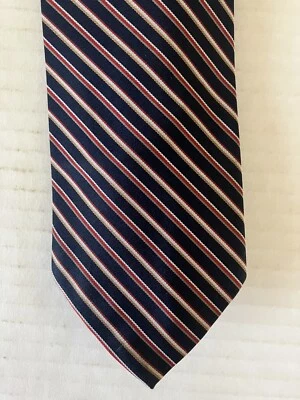 Regal Designer Collection Men's Necktie Tie Polyester Silk Multicolor Stripe - Image 1 of 4