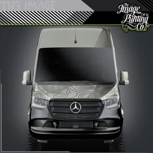 MASSGESCHNEIDERT topografischer MOTORHAUBEN-Aufkleber - Camper Vinyl - Sprinter Crafter Boxer - AR - Bild 1 von 8