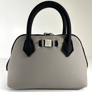 Save My Bag Princess Mini Purse 11” Grey Neoprene Top Handles Zipper Made Italy - Bild 1 von 9