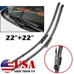Front Windshield Wiper Blades Set For Mercedes Benz SLK200 SLK250 SLK300 SLK350 - Picture 1 of 6