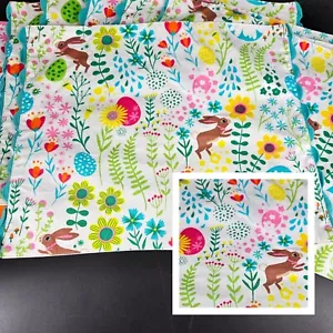 Stoff Tischsets Frühling Osterhase Ei Blumen blau weiß Deko 14x17 Posten 7 - Bild 1 von 11