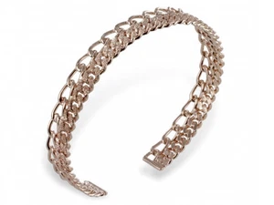 925 ECHT SILBER ROTGOLD VERGOLDET *** Armband Armreif Armspange glitzernd - Picture 1 of 2