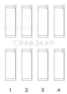 Juego de rodamientos de biela King Engine CR4634XP0.25 para HYUNDAI G4KF Foto 1 de 4
